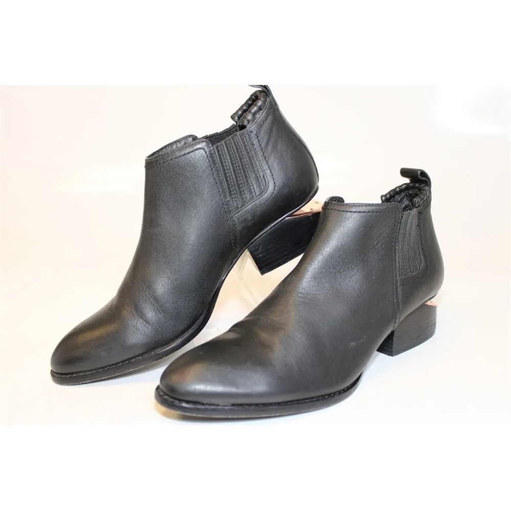 Alexander Wang Womens Size 8 38 Leather Heeled Chelsea Ankle Boots